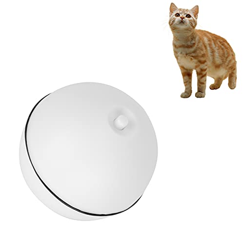 OKJHFD Interaktiver Katzenspielzeugball, 360 Grad automatisch rotierende rollende Bälle, Spielzeug, USB wiederaufladbar, LED-Licht, Unterhaltung, Haustier-Übungsjagd, Spielzeug, (Battery Version) von OKJHFD