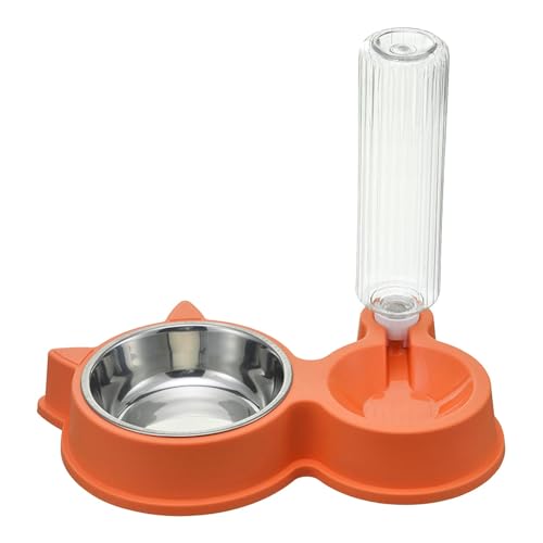 Haustier-Doppelnapf, kippsicher, rutschfest, für Katzen, Hunde, Futter- und Wassernapf-Set mit automatischem Wasserspender, Leichter Hundenapf, Wassernapf für den Innenbereich Haustier-Doppelnapf, kippsicher, rutschfest, für Katzen, Hunde, Futter- und Wassernapf-Set mit automatischem Wasserspender, Leichter Hundenapf, Wassernapf für den Innenbereich von OKOVO