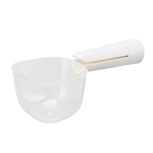 OKOVO Pet Food Scoop,Clear Plastic Pet Food Scoop with Clip Handle,Food Grade Dog Food Shovel Hamster Rabbit Pet Shovel Scoop Pet Cleaning Tool for Dogs Cats Pets (White) von OKOVO