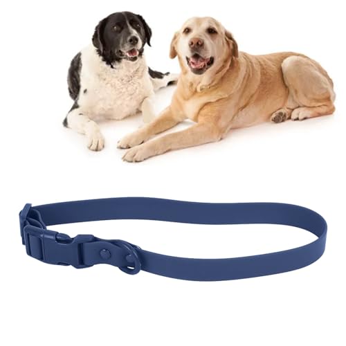 Verstellbares Hundehalsband, weiches, Flexibles, bequemes PVC-Hundehalsband, leicht zu reinigendes Silikon-Hundehalsband, verstellbar, eng anliegend und sicherer Sitz für kleine, (31–50 cm) von OKOVO