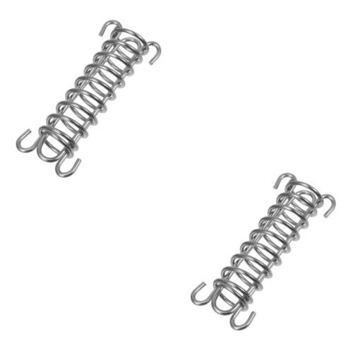 OKUMEYR 2st Hundeleine Stoßdämpfende Feder Spannungsfeder Hochleistungsfeder Silver Rostfreier Stahl von OKUMEYR