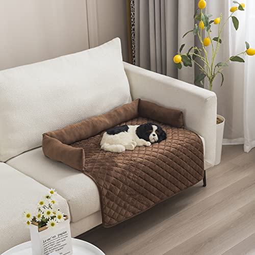 OKYUK Hundebetten Hundekissen - Sofaschutz, handgefertigtes Hundebett waschbar, hundekissen，Couchkissen, Hundematte Flauschiges Hundebett für große, mittelgroße & kleine (Kaffee,75 ×75cm) von OKYUK