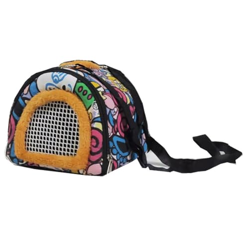 Cartoon-Netz-Hamster-Reisetasche: langlebig, modisch, tragbar und atmungsaktiv, Haustiertasche mit abnehmbarem Gurt von OLACD