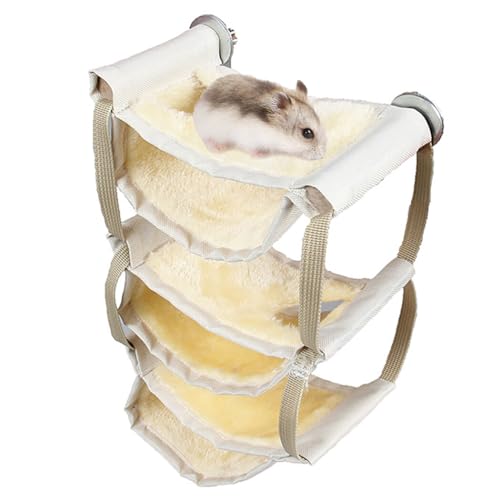OLACD Hamster-Hängematte aus Plüsch, atmungsaktiv, warmes Nest, weich, verstellbar, syrischer Zucker von OLACD