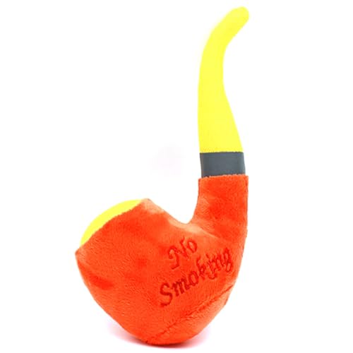 OLACD 【Pet Toy Interactive Plush Squeaky】Dekorative Tabakpfeife, gefülltes Zahnspielzeug für Hund, lustige Kauer, saubere Zähne von OLACD