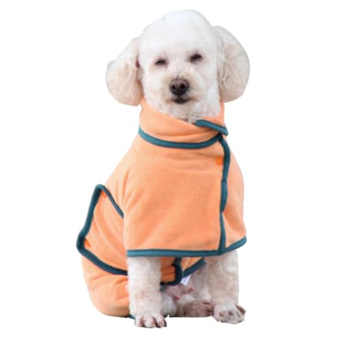 OLACD Super saugfähiges Haustier-Bademantel-Handtuch für Zuhause, gemütliches Hunde-Trockentuch, wiederverwendbar, universeller Hunde-Bademantel von OLACD