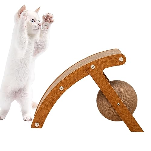 Katzenkratzpads, Kratzfestes, gewölbtes Kratzpad, Katzenspielzeug für Krallenübungen für Spielzimmer, Arbeitszimmer, Wohnzimmer, Kätzchennest, Schlafzimmer, Balkon Olcana von OLCANA