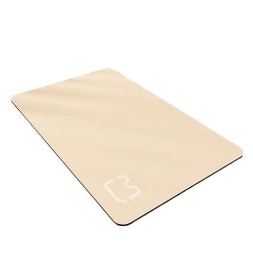 OLEOJH Futtermatte für Haustiere, wasserdicht, für Hunde und Katzen, schützender Bodenbelag, rutschfeste Futtermatte, geeignet für Futter- und Wassernäpfe, Beige, 45 x 60 cm von OLEOJH