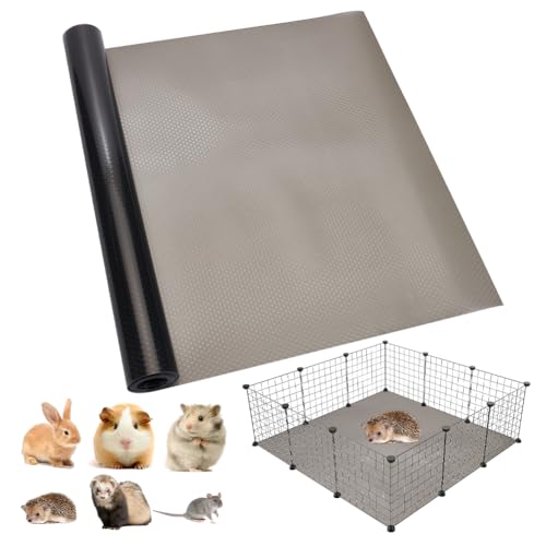 OLYCRAFT Schwarze Käfigeinlage Für Meerschweinchen 45x300cm Waschbar PIPI Pads Für Meerschweinchen wasserdichte Käfigeinlagen Für Meerschweinchen Wiederverwendbare wasserdichte Kaninchenstreu von OLYCRAFT