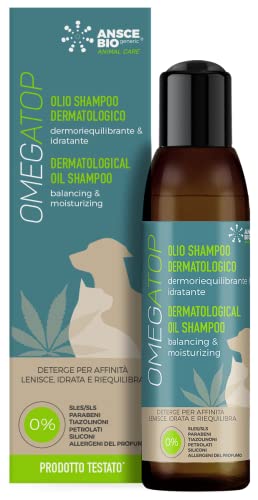 OMEGATOP Tiershampoo für Hunde & Katzen | Sanftes Hundeshampoo mit Hanföl & Ceramiden | Hundeshampoo gegen Juckreiz & Hautreizungen | Welpen Shampoo & Kitten Shampoo | Fellpflege für Hunde & Katzen von OMEGATOP