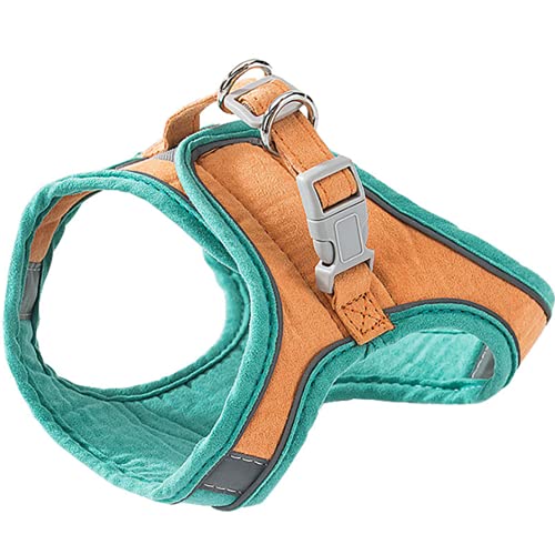 OMEM Anti-Escape Katzengeschirr und Leine Set für Outdoor Walking mit reflektierendem Band und verstellbarem Katzengeschirr geeignet für kleine und mittelgroße Katzen und Hunde (Orange) von OMEM