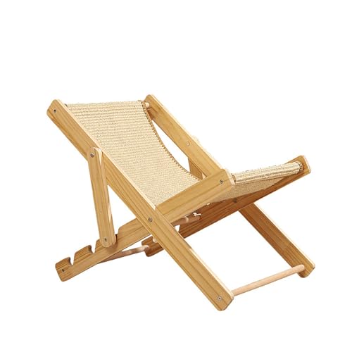 OMEM Pet Summer Verstellbare Katzenliege aus Holz, vierstufiges, atmungsaktives Sisal-Kratzbrett, Katzenbett (Canvas-Modell) von OMEM