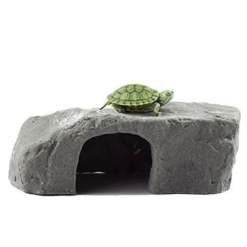 OMEM Reptil Zuchtkasten Schutz Terrarium Hideout Habitat Decor Befeuchtung Hide Cave Turtle Ramp Basking Platform von OMEM