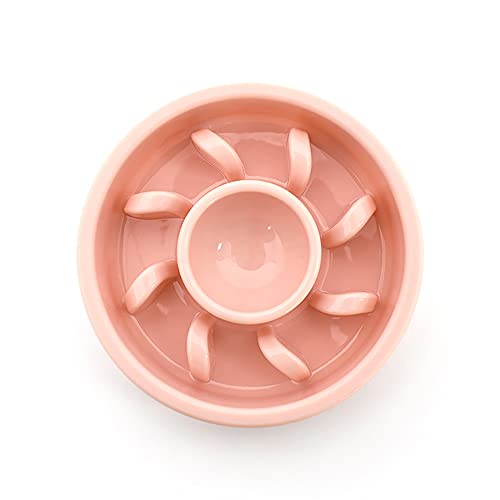 OMEM Slow Feeder Hundenapf für Hunde und Katzen, verlangsamt die Fressgeschwindigkeit und verhindert Überfressen, lustiges interaktives Labyrinth-Design (Pink) von OMEM