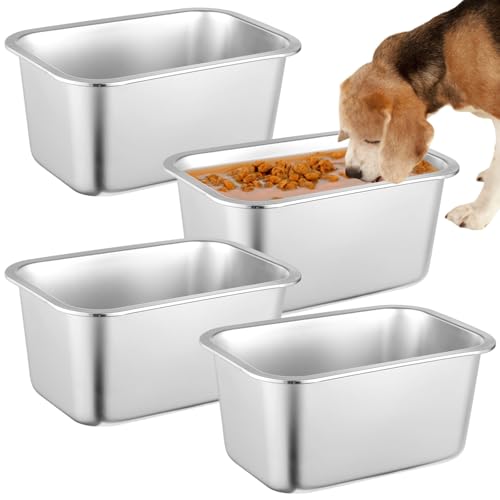 4 x große Hundenäpfe, 2,64 Gallonen Hundefutter, Wassernäpfe, Edelstahl, extra große Hundenäpfe, Metall, rostbeständig, große Kapazität für Haustiere und Hunde von OMISTAR