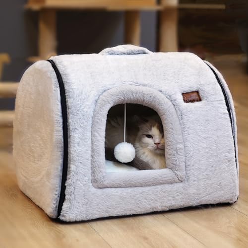 OMLIVLIES Katzenbett (grau, L: 44 x 40 x 40 cm) von OMLIVLIES