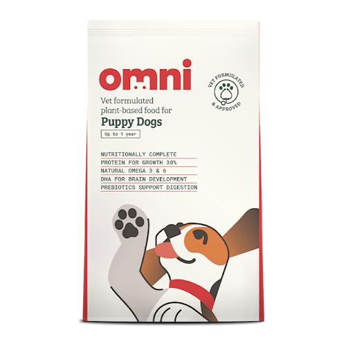 Omni NÄhrstoffreiches Hundefutter Trocken für Welpen - Proteinreich mit Probiotika und Inhaltsstoffen zur Unterstützung der Gehirnfunktion, Tierarzt Formuliertes Trockenfutter für Hunde 2 Kg von OMNI