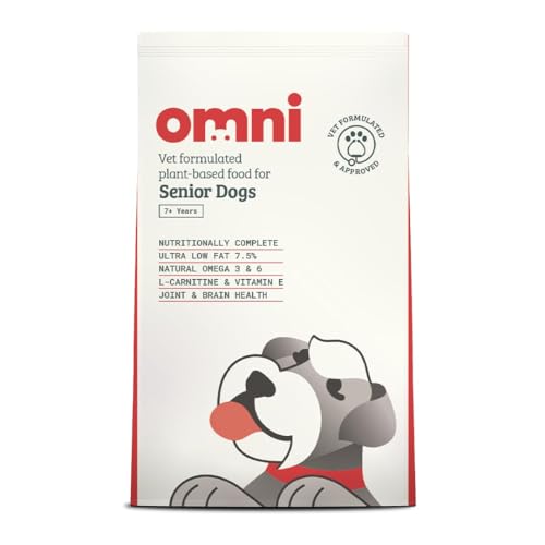 Omni Nährstoffreiches Hundefutter Trocken für ältere Hunde - Unterstȕtz die Leber, Nieren und Herzgesundheit, Omega-reich für die Gelenke, Tierarzt Formuliertes Trockenfutter für Hunde, 6 Kg von OMNI