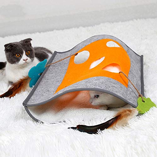 Katzentunnel Cat Tunnel Cat Schlafsack Katze Spielen Katze Litter Bag mit Ring Paper Puzzle Katzenspielzeug für Kätzchen von ONDIAN