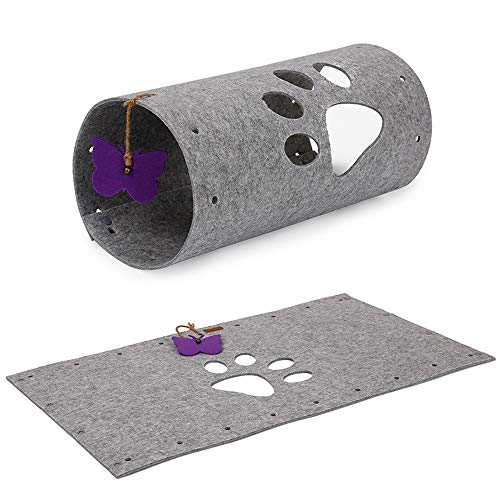 Katzentunnel Spleiß- und Folding Tierbedarf Katzenspiel Kanal Rollen Drachen Puzzle Katze-Spielzeug für Kätzchen (Farbe : Grey, Size : One Size) von ONDIAN