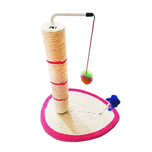 Kratzbaum für Katzen Sisal-Kratzbäume for Katzen, Kätzchen, mit hängendem Ball, Katzenkratzer für Katzenspiel (Farbe : Rosa, Size : 43cm) von ONDIAN