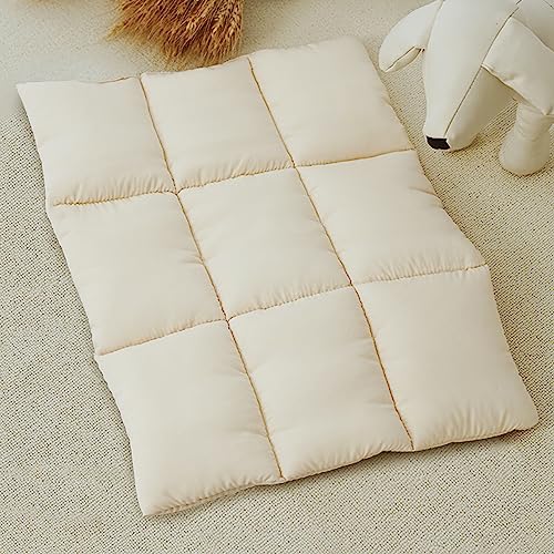 Haustierzubehör für Haustiertasche, Haustier-Hundebett, Hunde-Schlafmatte, atmungsaktiv, warmes Haustierbett, Kissen für kleine Hunde und Katzen (grau, Kissen) (Beige) von ONECUTE