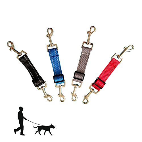 4 Stück Hundehalsband-Clips, reflektierendes Nylon-Hundehalsband-Leine, verstellbarer Sicherheits-Hundehalsband-Clip, doppelseitiger Backup-Verschluss, Clip für Hunde, Welpen, Haustiere von ONEINHE