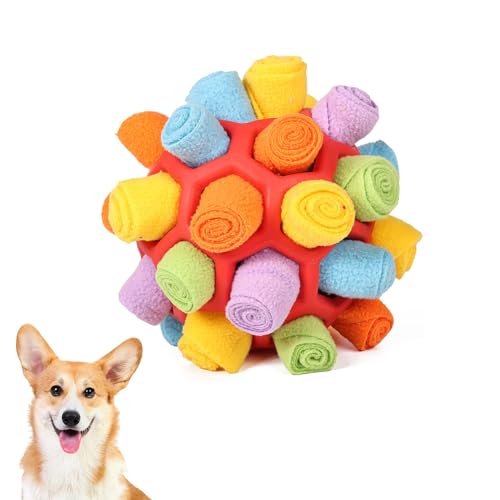 ONEINHE Interaktives Futterball-Spielzeug für Hunde, bissfest, Haustier-Schnüffel-Puzzle-Spielzeug für Welpen, kleine, mittelgroße Hunde, langsames Füttern von ONEINHE
