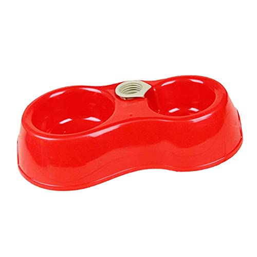 Haustier Schüssel Dual Port Hundewasserspender Feeder Utensilien Schüssel Katzen Trinkbrunnen Futtergericht Haustier Schüssel Katzen Haustier Haustier Feeder ( Color : Red ) von ONGHAHYIS