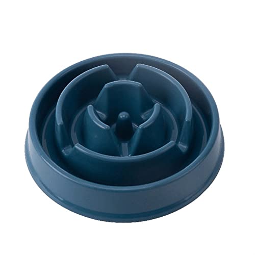 Haustier Schüssel Pet Cat Dog Slow Food Bowl rund verdickte und mehrere Formen ( Color : Blue ) von ONGHAHYIS