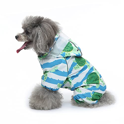 OPPWONG Hund Regenmantel, Atmungsaktives Haustier mit Kapuze Regen Jacke Hunde Regenjacke Regenmantel für Hunde Reflektierende Welpen Regenmantel Ponchopukozies für Kleine Mittelgroße (XL) von OPPWONG