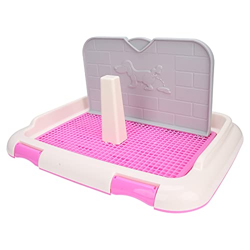 Katzentoiletten-Trainingsset, Hundetoilette, Katzentöpfchen, Zaun, Hundetoilette, Indoor-Welpentrainingstoilette, Hunde-Toilettentablett mit Geplantem Urinieren (PINK) von OPPWONG