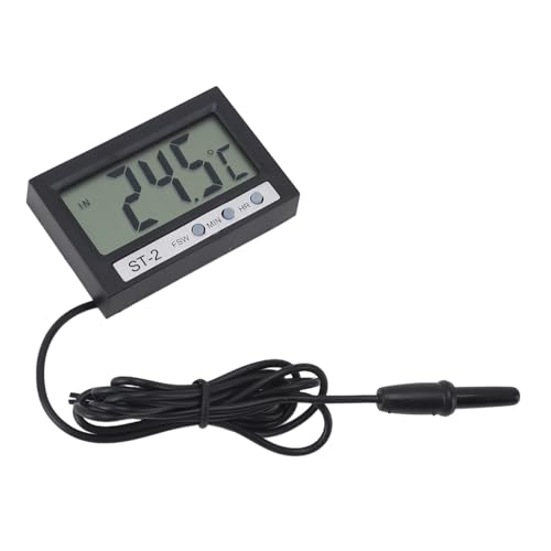 OPPWONG Aquarium-Thermometer Digital, Digitales Auto-Thermometer, Wasser-Thermometer, Aquarium-Temperaturmessgerät, Genaues Internes Externes Dual-Temperatur-Aquarium-Thermometer für von OPPWONG