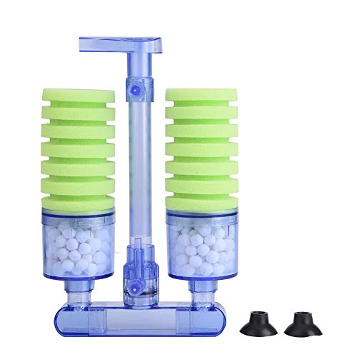 OPPWONG Aquariumfilter, Extrem Leise Aquarium-Luftpumpe, Bio-Schwammfilter, Aquarium-Filter, Aquarium-Schaumfilter für Mini-Betta-Fry-Garnelenbecken-Zubehör (XY-2882 (grün)) von OPPWONG