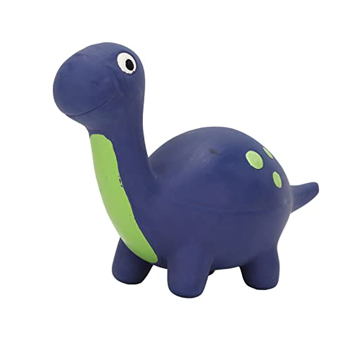 OPPWONG Dinosaurierhundspielzeug, Punkte Latex Hund Kauen Spielzeug Quietschende Hundespielzeug Hundespielzeug für Kleine Hunde Niedlich (Blauer Diplodocus) von OPPWONG