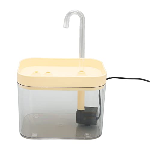 OPPWONG Haustier-Wasserbrunnen, Automatischer, Leiser, USB-betriebener, Transparenter Haustier-Wasserspender, Katzen-Wasserspender, Hunde-Wassernapf-Spender mit Ellenbogenrohr, 1,5 L, von OPPWONG