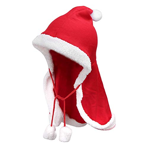 OPPWONG Hunde-Weihnachtsoutfit, Roter Hut, Festival-Schal, Kostümzubehör, Weihnachts-Hundekleidung, Katzenkostüme Nur für Katzen, Haustier-Weihnachtskleidung, Umhang für Welpen, (M) von OPPWONG