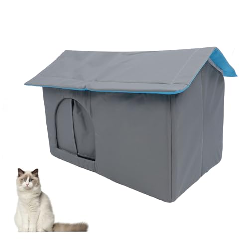 OPPWONG Hundehütte für den Innenbereich, Kühlhöhle für Haustiere, Katzen und Hunde, Katzenhäuser für Katzen Im Freien, Klimatisierte Hundehütte, Aluminium-Katzenkühlhaus mit 9 (46 x 30 cm) von OPPWONG