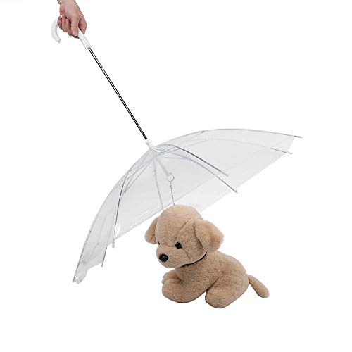 OPPWONG Hunderegenschirm, Doggie Rain Snow Day Walking Umbralla Hunderegenmantel Hunderegenhut Innovativer Haustierschirm mit Ziehender Kabelkette für Kleine Mittelgroße Katzen Punny von OPPWONG