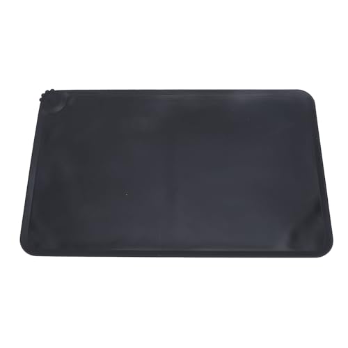 OPPWONG Katzenfuttermatten für Hauskatzen, Silikon-Futtermatte für Katzen, Hunde, Wassernapf, Hundefuttermatte, Kleines Katzenfutter-Tischset, Katzenfutter-Tablett-Pad, Schüssel, (Black) von OPPWONG