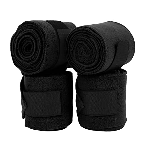 OPPWONG Pferdebeinbandagen, 4-teiliges Reitbeinbandage-Set, Standbandagen für Pferde, Lammbeinbandagen, Selbstklebende Doppelseitige Fleece-Pferdebeinbandagen für das Training und von OPPWONG