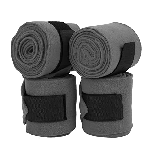 OPPWONG Pferdebeinbandagen, 4-teiliges Reitbeinbandage-Set, Standbandagen für Pferde, Lammbeinbandagen, Selbstklebende Doppelseitige Fleece-Pferdebeinbandagen für das Training und von OPPWONG