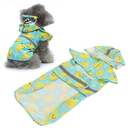 OPPWONG Regenmantel für Hunde, Regenkleidung, Bekleidung, Hunde-Regenjacke, Hunde-Regenmantel, 4 Beine, Hunde-Regenjacke mit Reflektierenden Streifen, Hundeweste, Regenbekleidung für (L) von OPPWONG