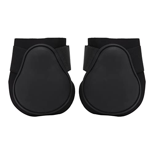 OPPWONG Reitstiefel, 1 Paar Horse Horse Schiene für Pferde Neopren PU Shell Horse Hinterbein für Hochgeschwindigkeitssport, Springen, Trail -Reiten (Schwarze Hinterbeine Groß) von OPPWONG