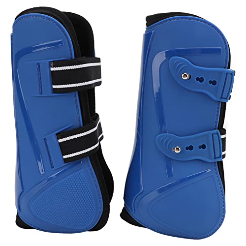 OPPWONG Reitstiefel, Pu Neopren Vorderbeine Guard Schiene für Pferde Pferdestiefel Vorderbein Reiten Reiten Reitgeräte für Pferdesprung (Blaue vordere Beine Groß) von OPPWONG