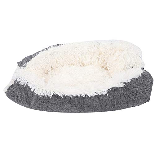 OPPWONG Selbstwärmendes Katzenbett, Plüsch, Langes Kunstfell, Umwandelbares Kuschelbett, Katzencouch, Faltbare Haustierbettmatte, Weicher, Warmer Schlafsack für Hauskatzen, 23,6 X 19,7 X von OPPWONG