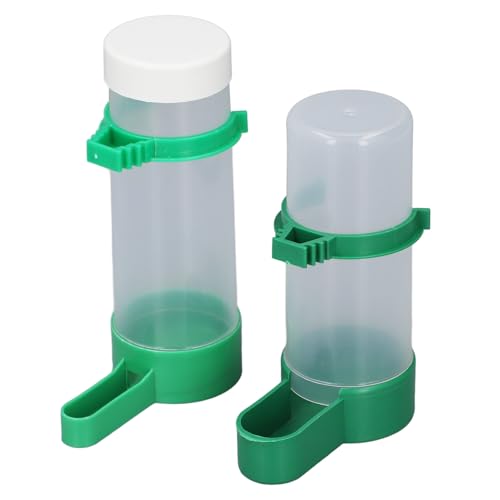 OPPWONG Vogel Wassersp Ender, 10 Satz Vogelkäfig Wasser Zufuhr Set Wachtel Wassersp Ender Vogel Wassersp Ender 140ml Wassersp Ender und 150ml Vogelfutter Fütterer für Sittiche, Nymphen von OPPWONG