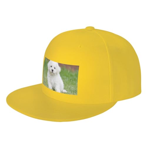 OPSREY Baseballkappe mit Bichon Frisé-Motiv, bedruckt, verstellbar, neutrale Sportmütze von OPSREY