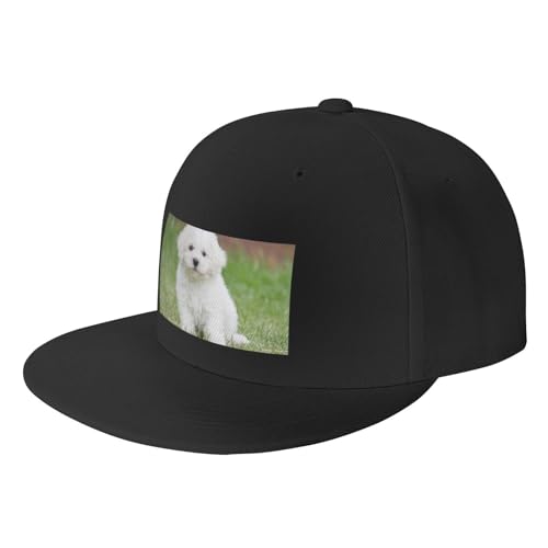 OPSREY Baseballkappe mit Bichon Frisé-Motiv, bedruckt, verstellbar, neutrale Sportmütze von OPSREY