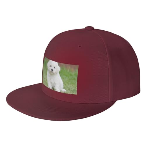 OPSREY Baseballkappe mit Bichon Frisé-Motiv, bedruckt, verstellbar, neutrale Sportmütze von OPSREY